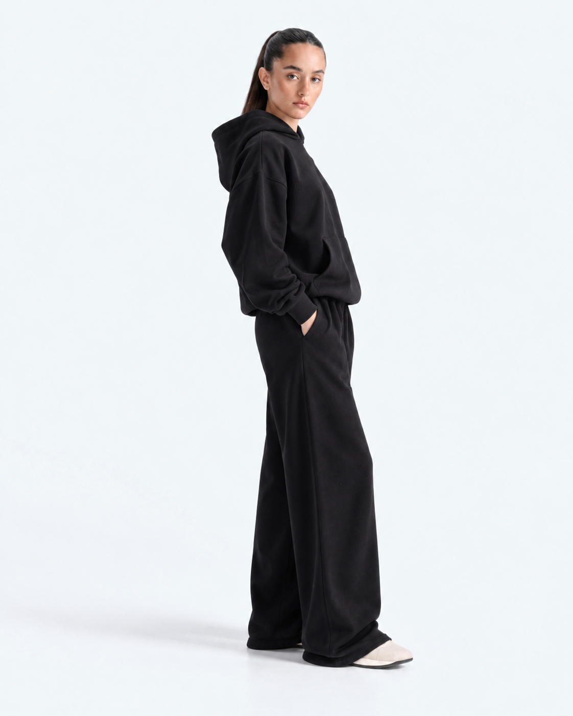 Oversized Boxy Tracksuit - Black