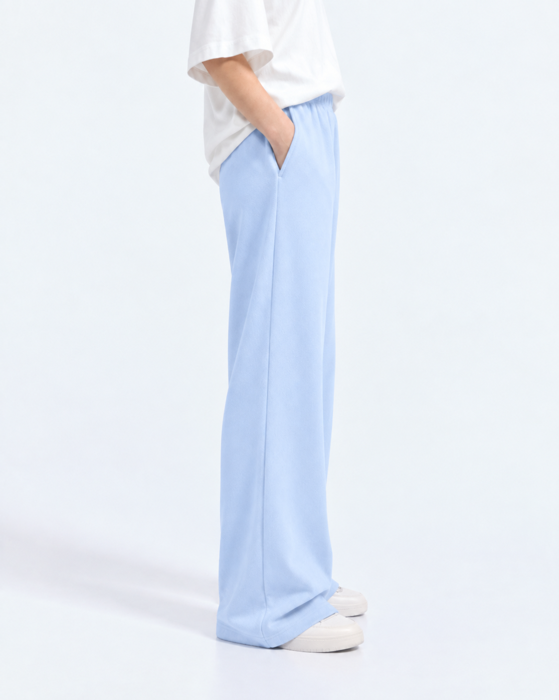 Bootcut Fleece Trouser - Powder Blue