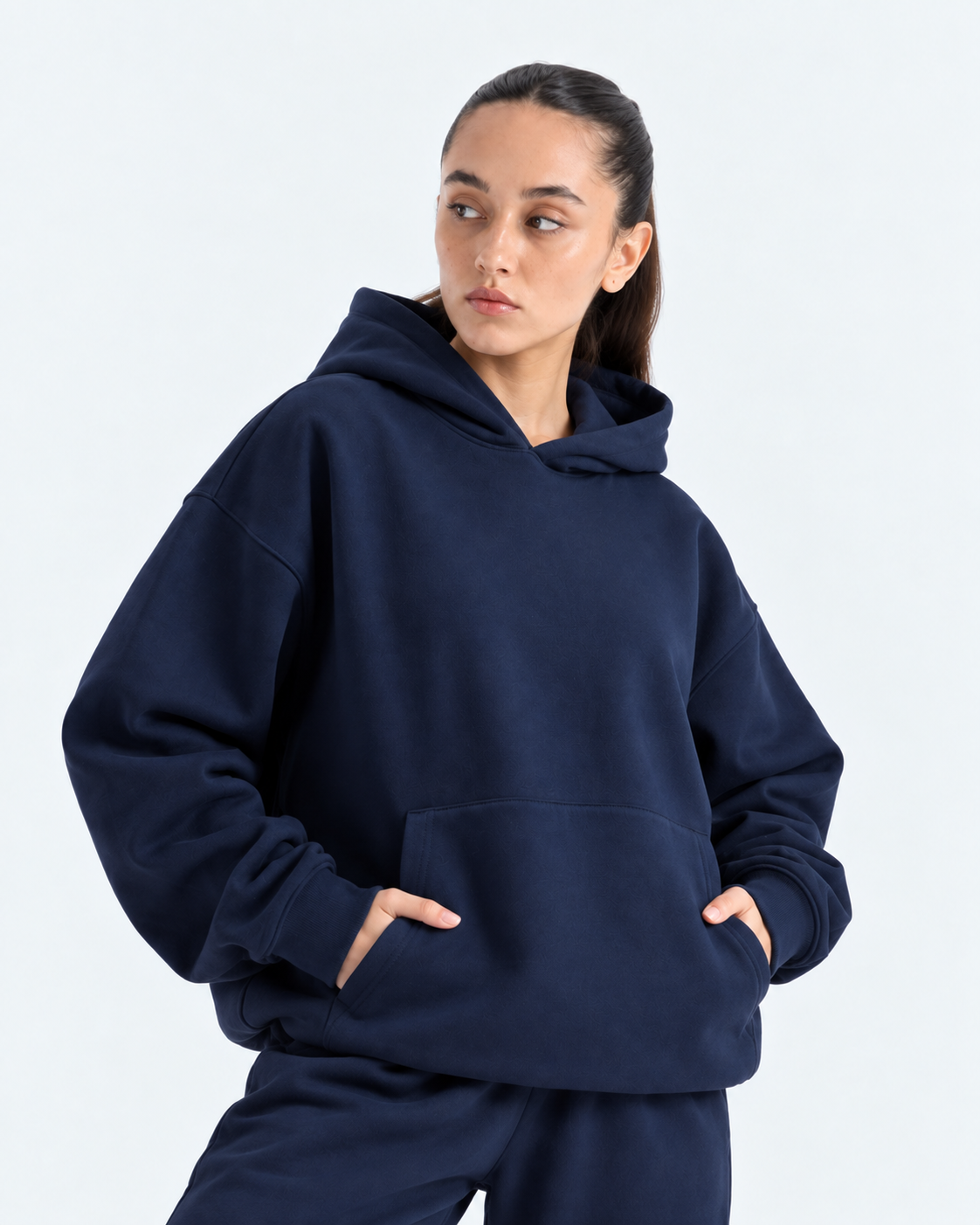 Oversized Boxy Hoodie - Navy