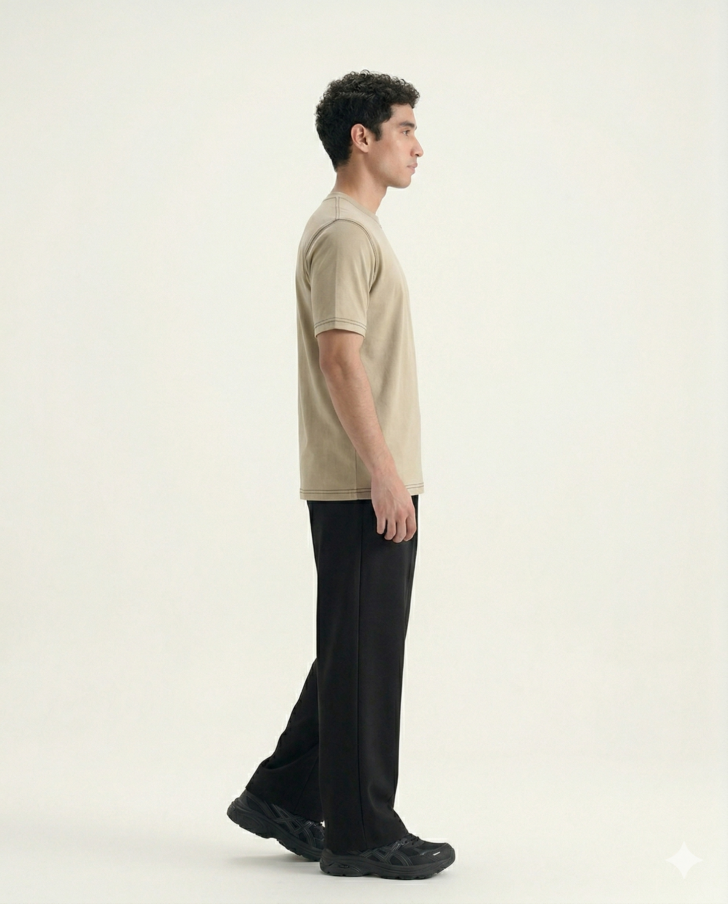Crew Neck Tee - Sand