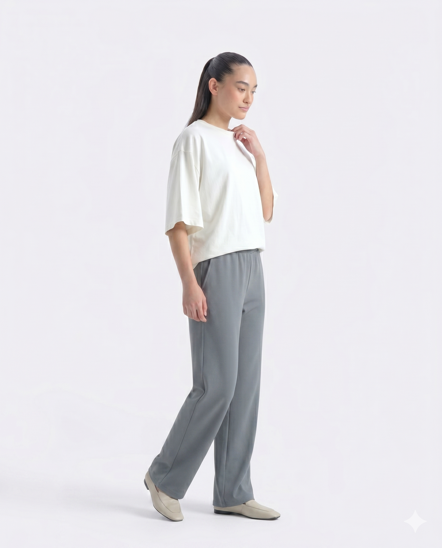 Comfort Straight Trouser-Grey