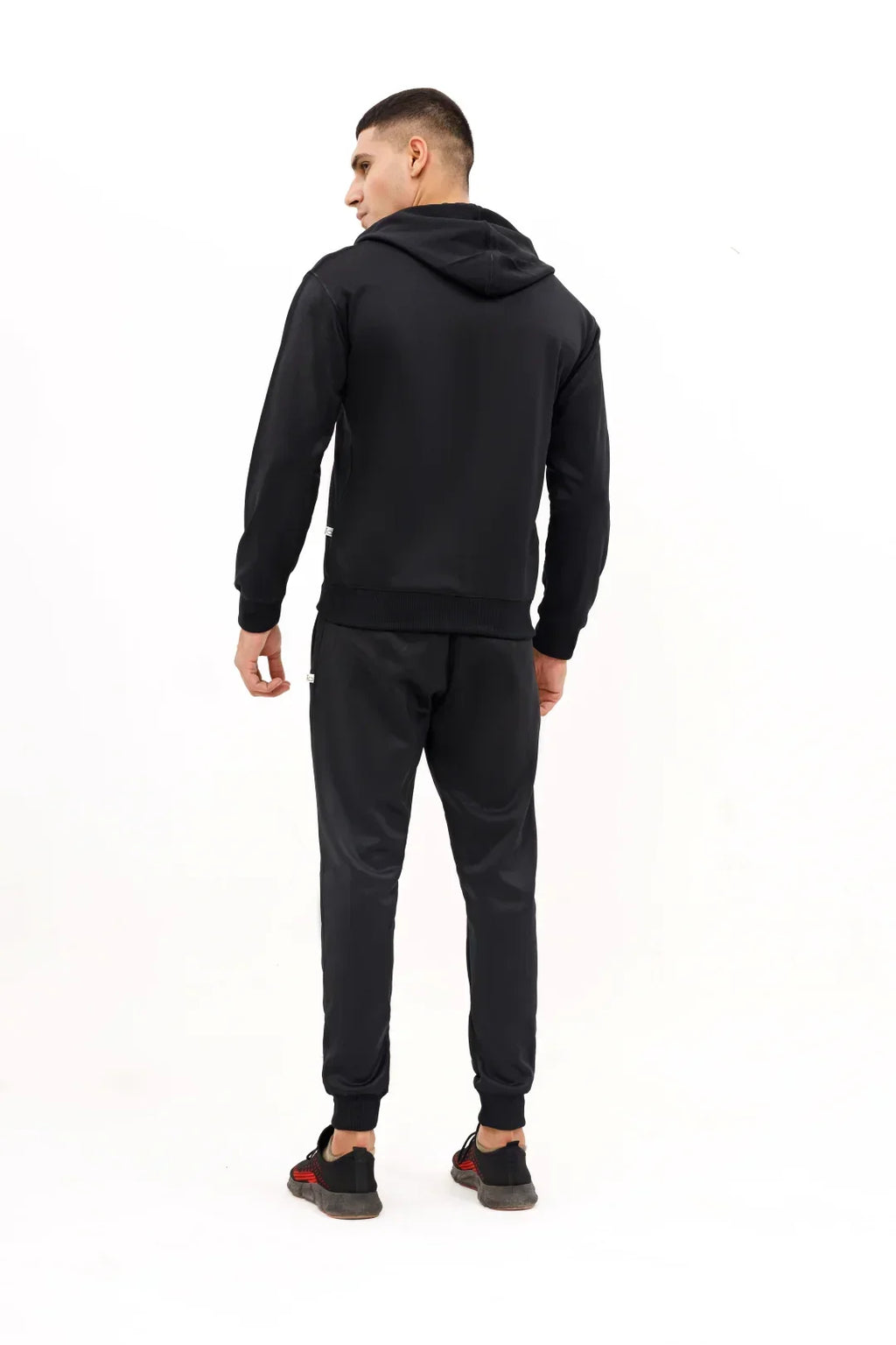 Sleek Black Full-Zip Tracksuit