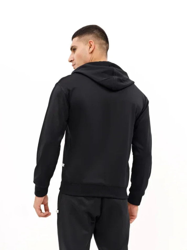 Sleek Black Full-Zip