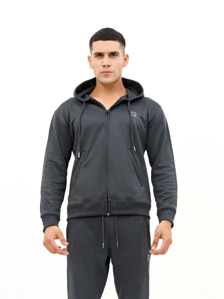 Grey Zip Hoodie