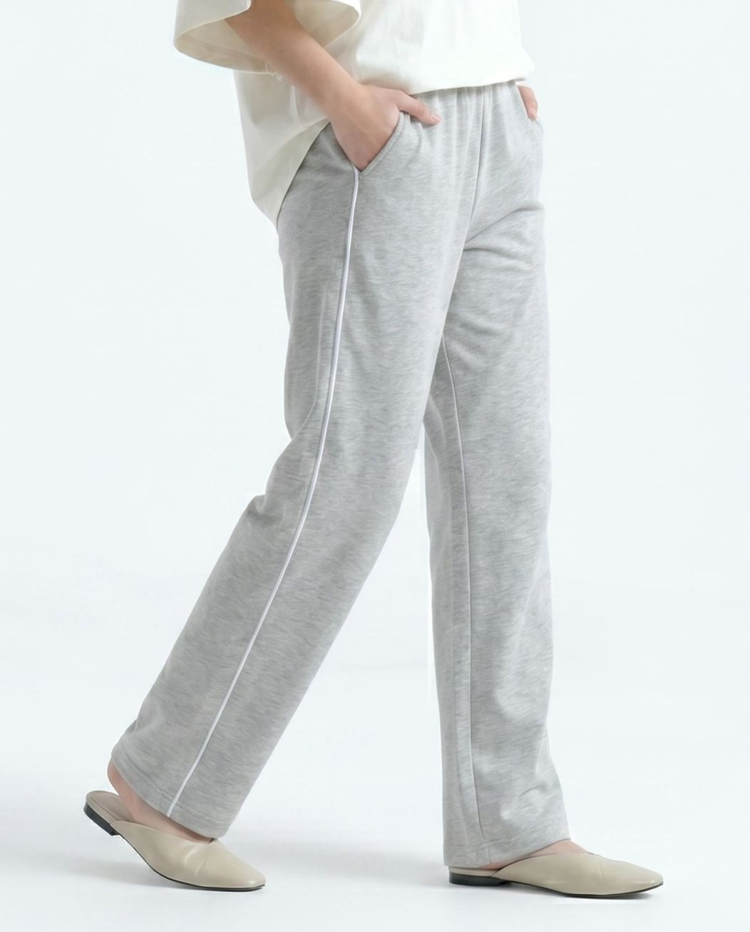SoftStride Terry Trouser - Heather Grey