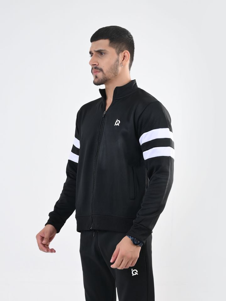 Contrast Band Zipper