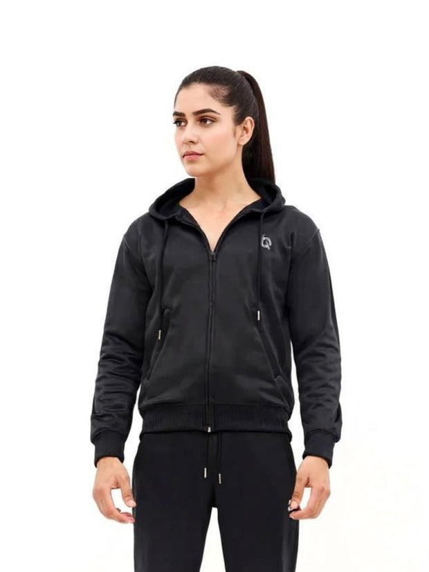 W-Sleek Black Full-Zip