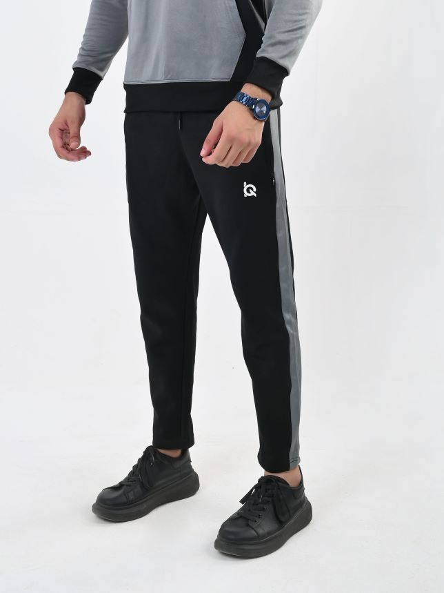 Black & Grey Colorblock Trouser