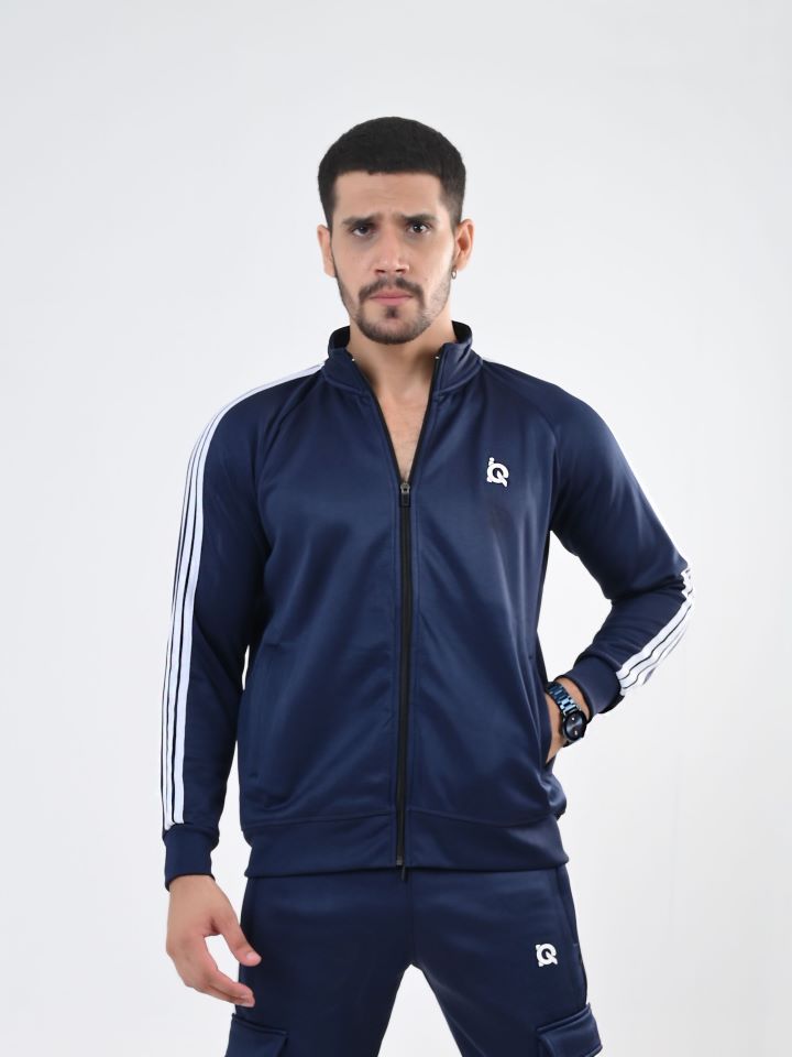 Navy Streak Zipper