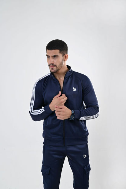 Navy Streak Zipper