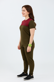W-Charcoal Berry Twinset