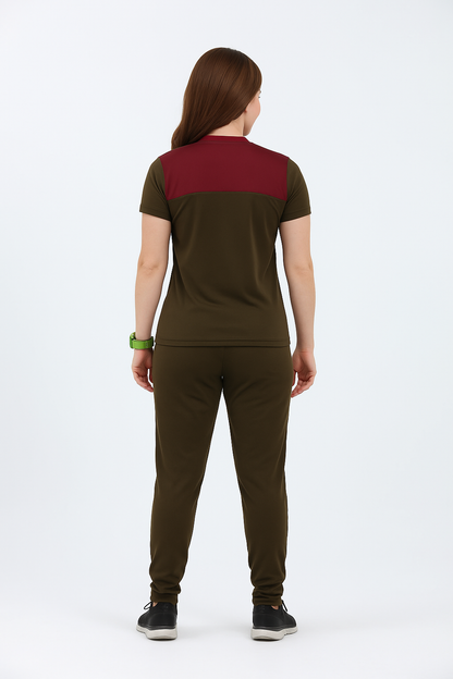 W-Charcoal Berry Twinset