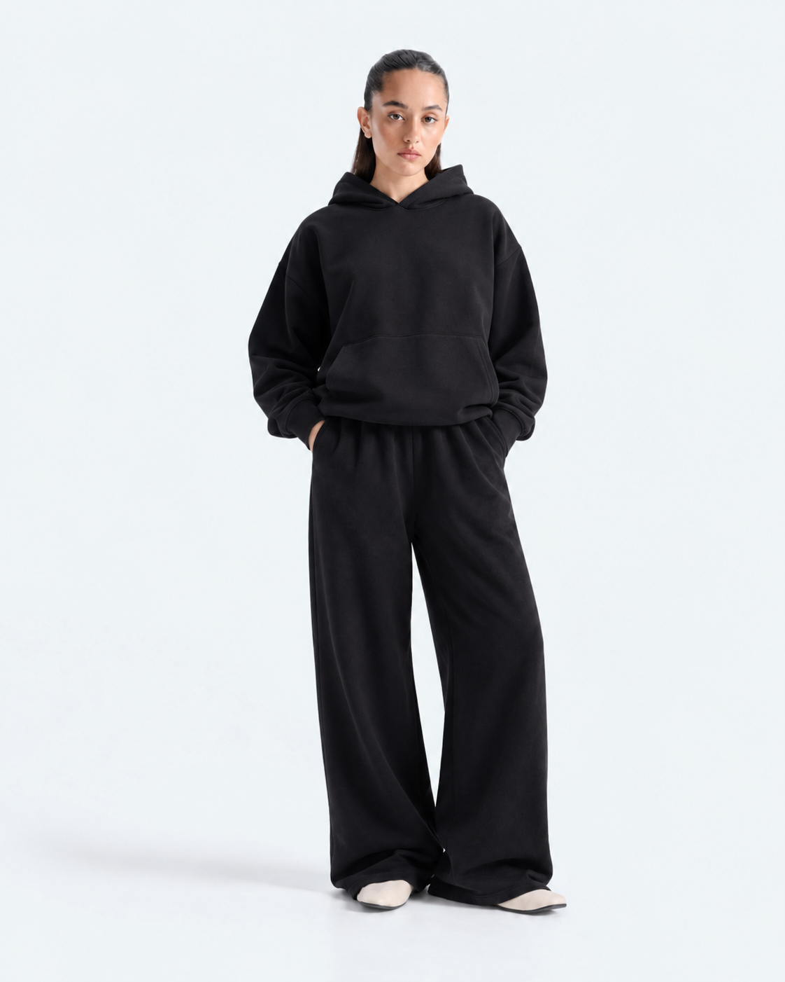 Oversized Boxy Tracksuit - Black