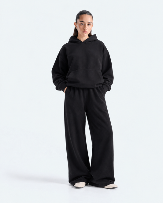 Oversized Boxy Tracksuit - Black