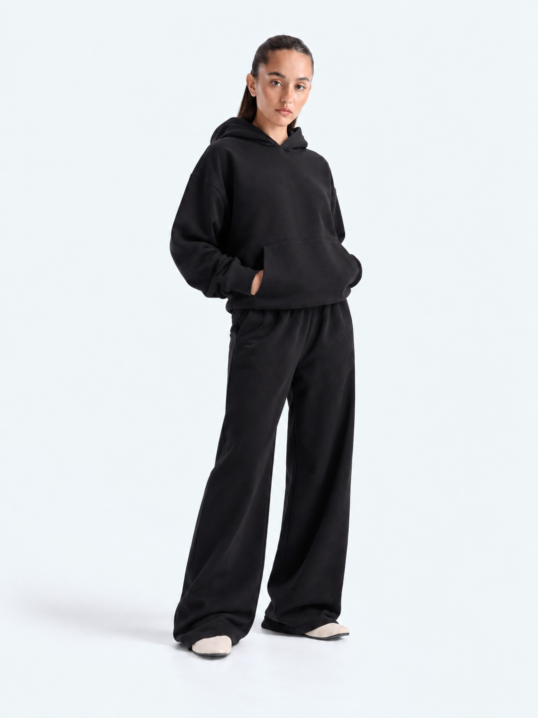 Oversized Boxy Tracksuit - Black