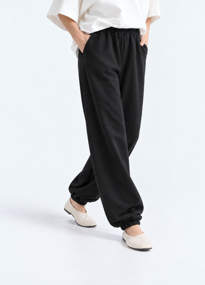 Relaxed Fleece Jogger - Black