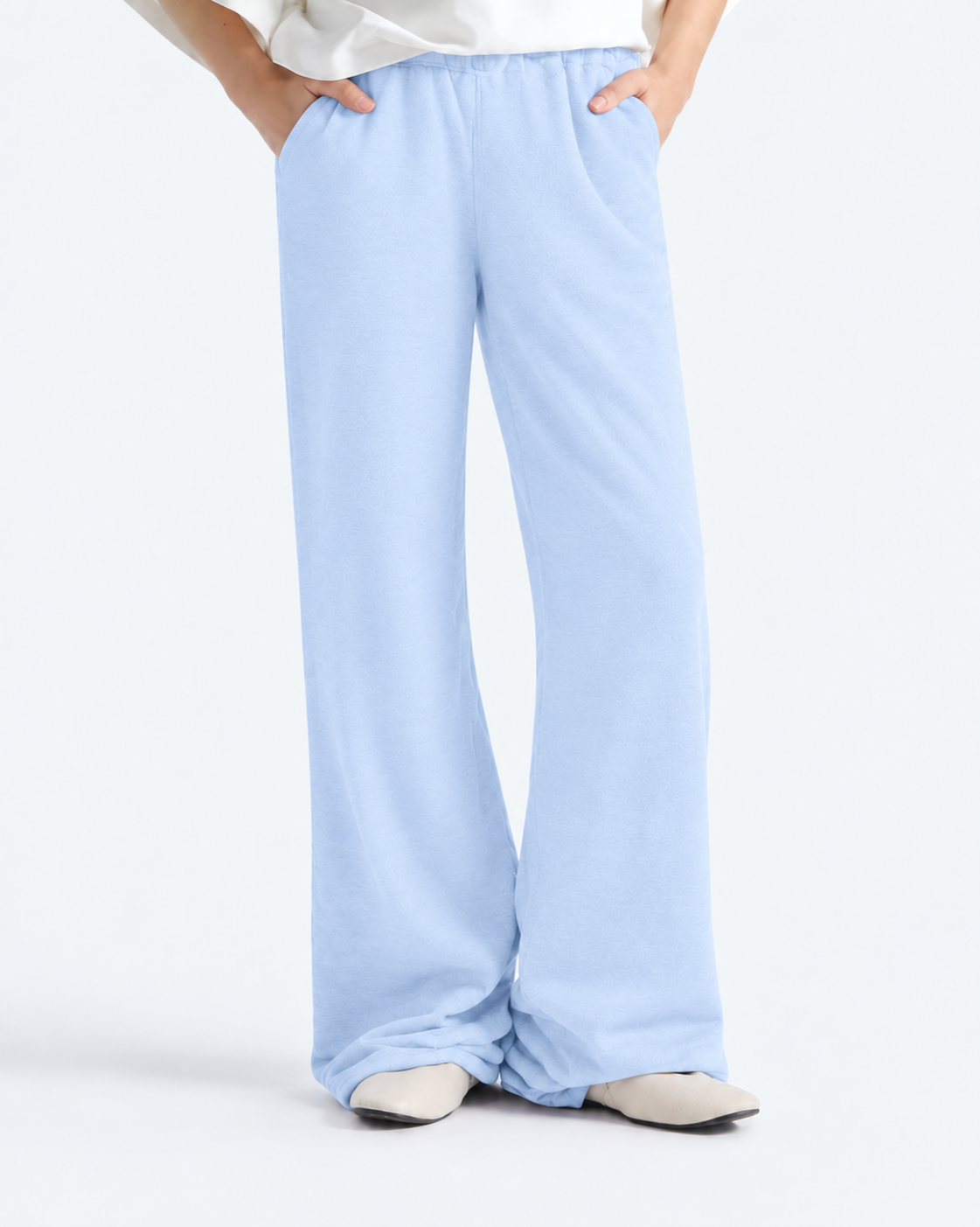 Bootcut Fleece Trouser - Powder Blue