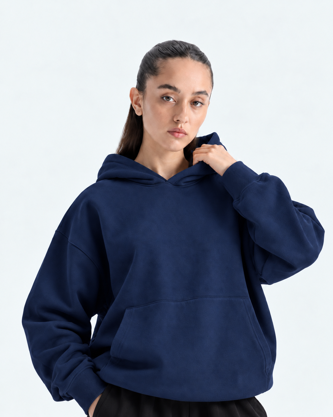 Oversized Boxy Hoodie - Navy