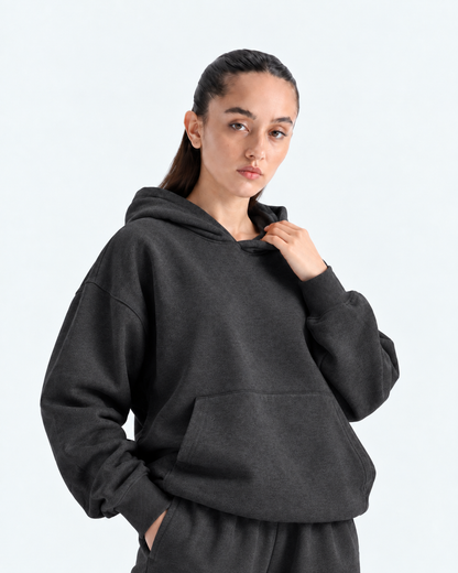 Oversized Boxy Hoodie - Charcoal Grey