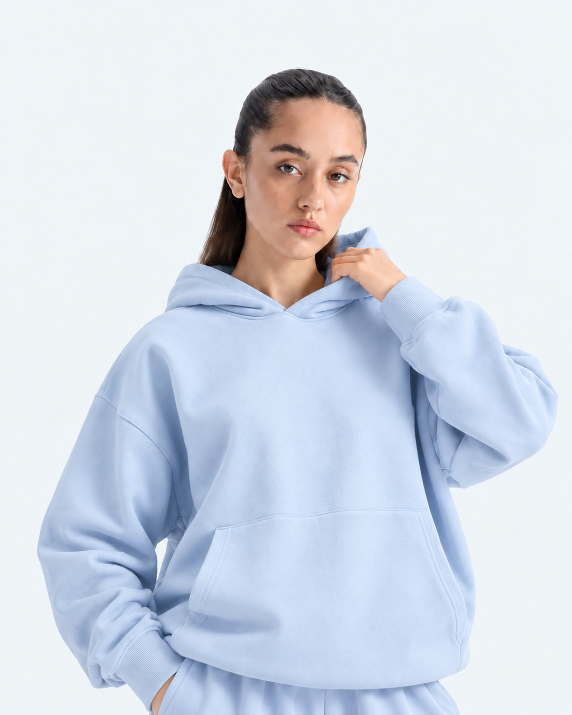 Oversized Boxy Hoodie - Powder Blue