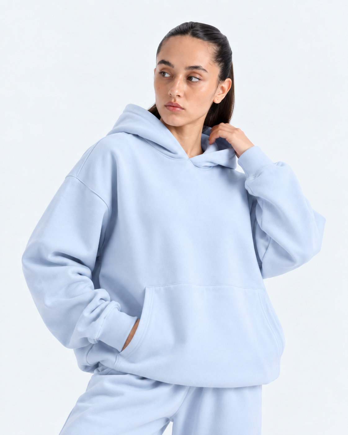 Oversized Boxy Hoodie - Powder Blue