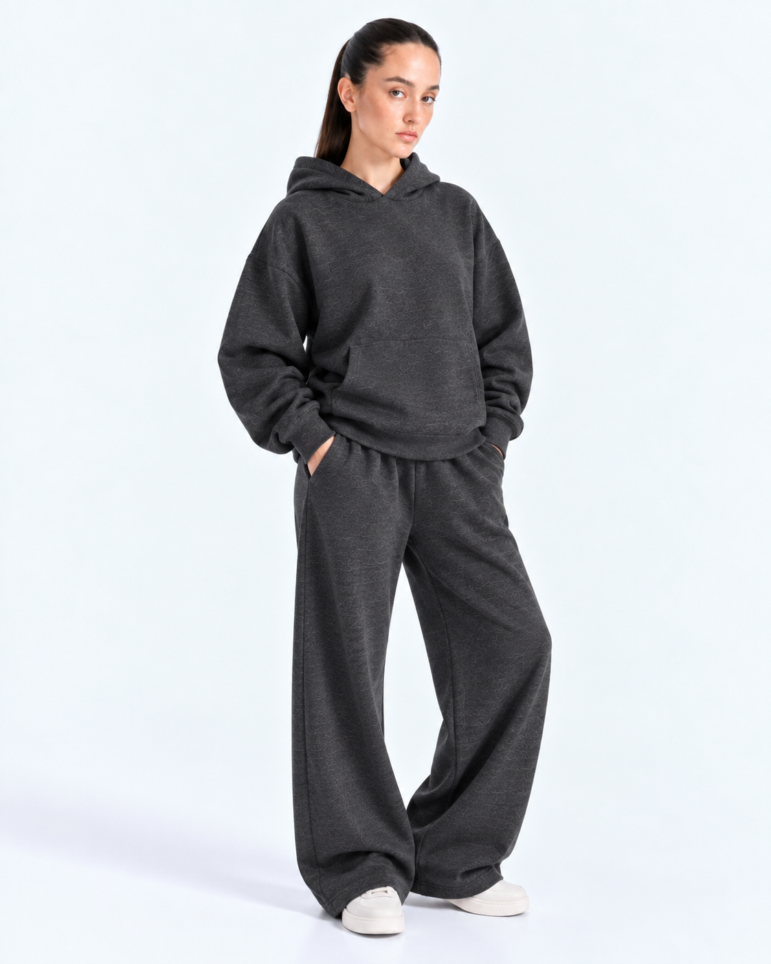 Oversized Boxy Tracksuit - Charcoal Grey