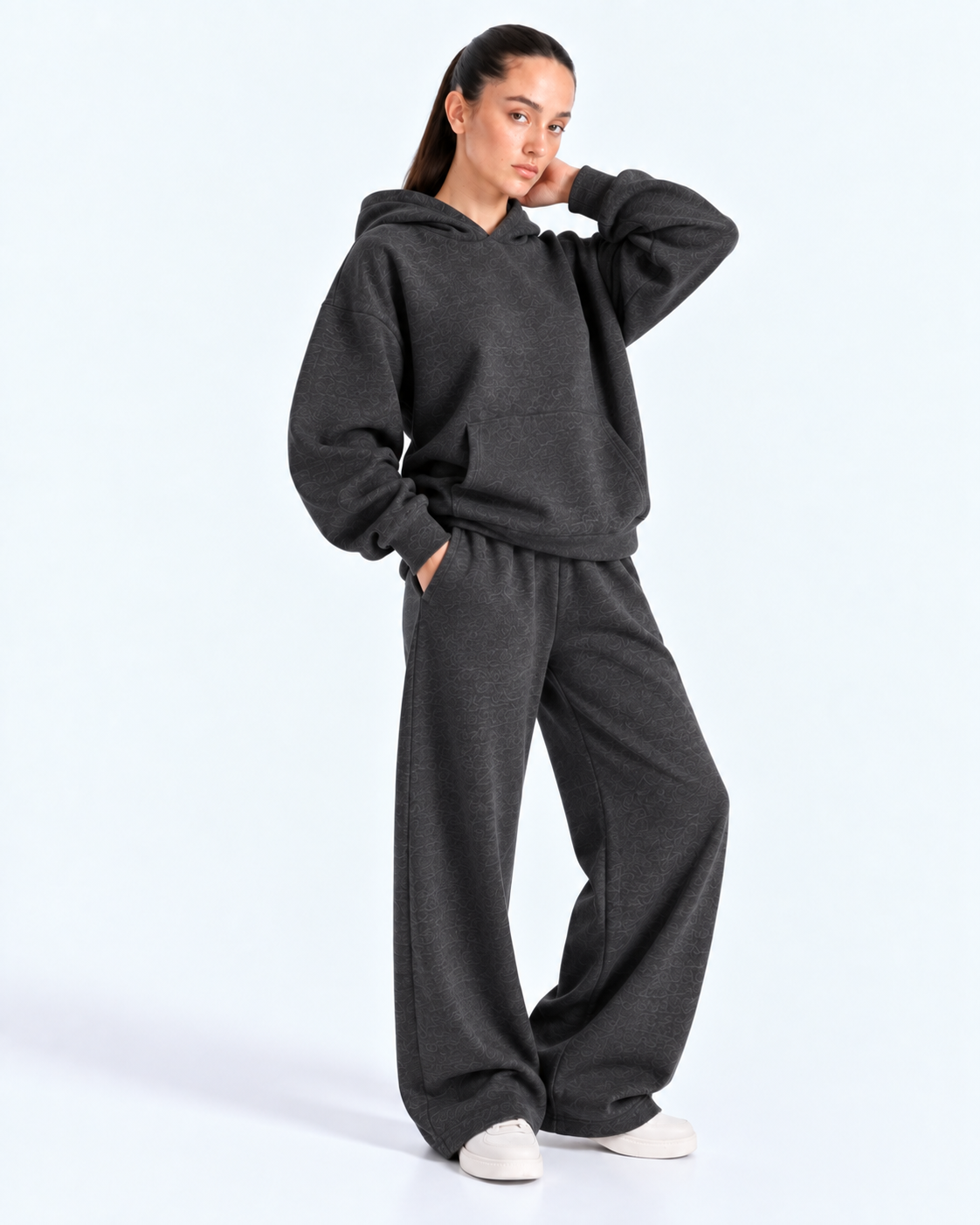 Oversized Boxy Tracksuit - Charcoal Grey
