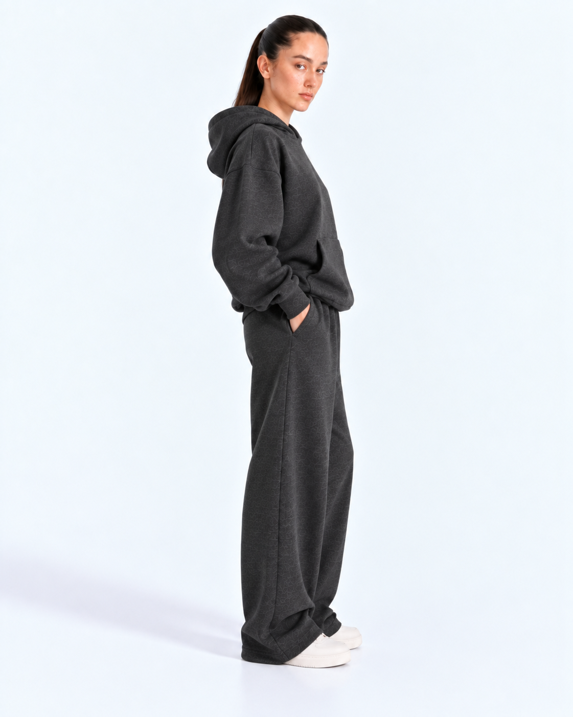 Oversized Boxy Tracksuit - Charcoal Grey