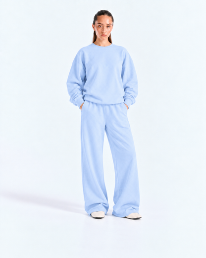 Oversized Crewneck Tracksuit - Powder Blue