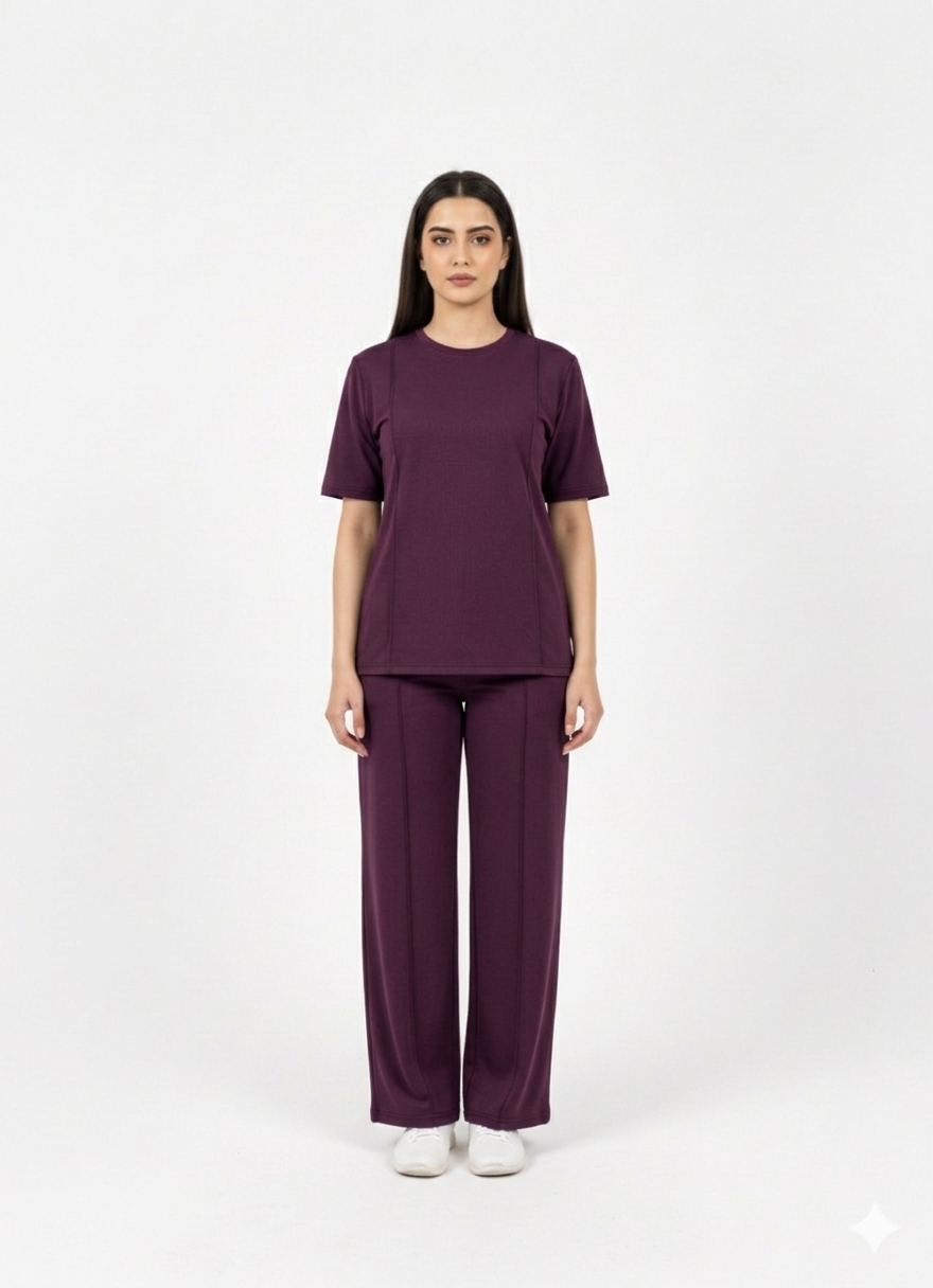 Dark plum purple Ease Set