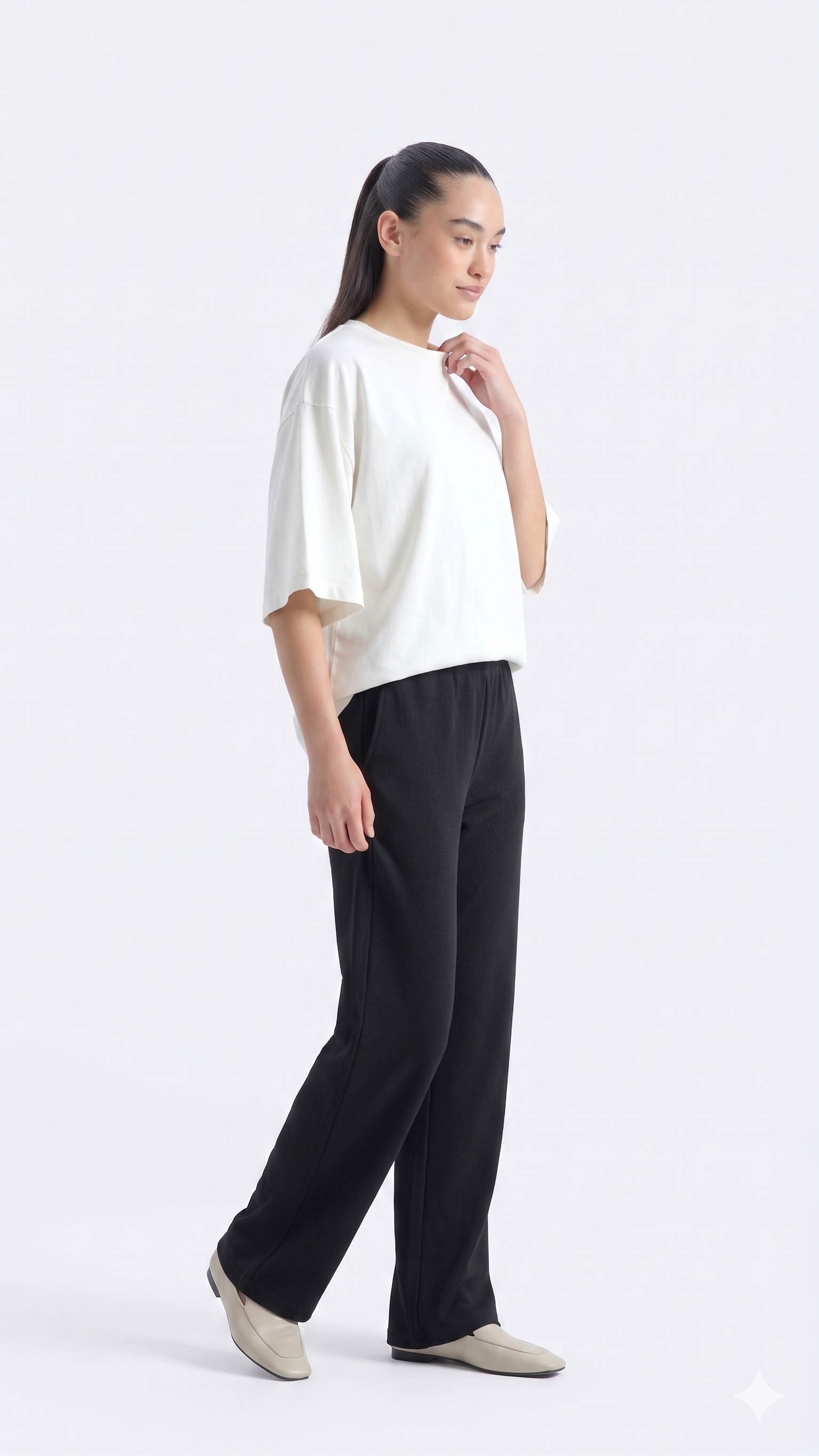 Comfort Straight Trouser-Black