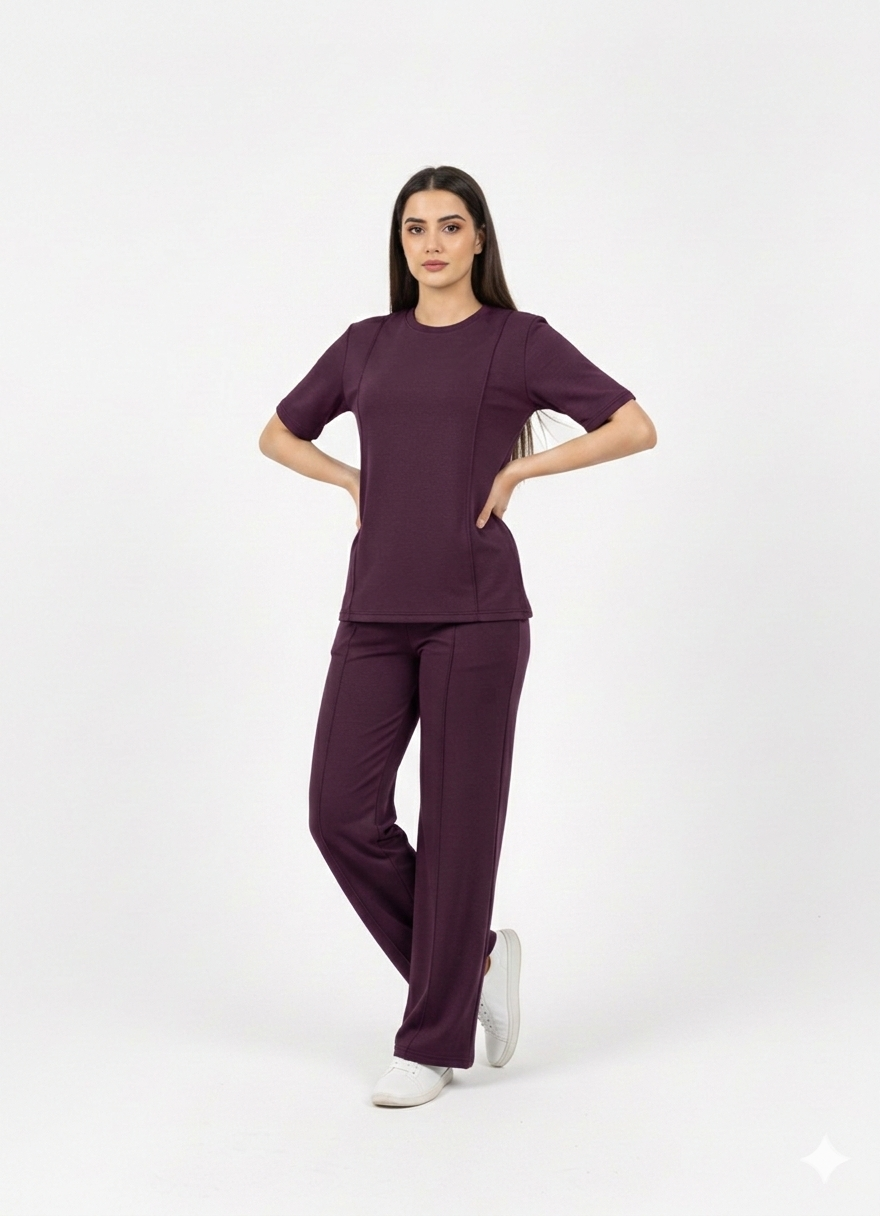 Dark plum purple Ease Set