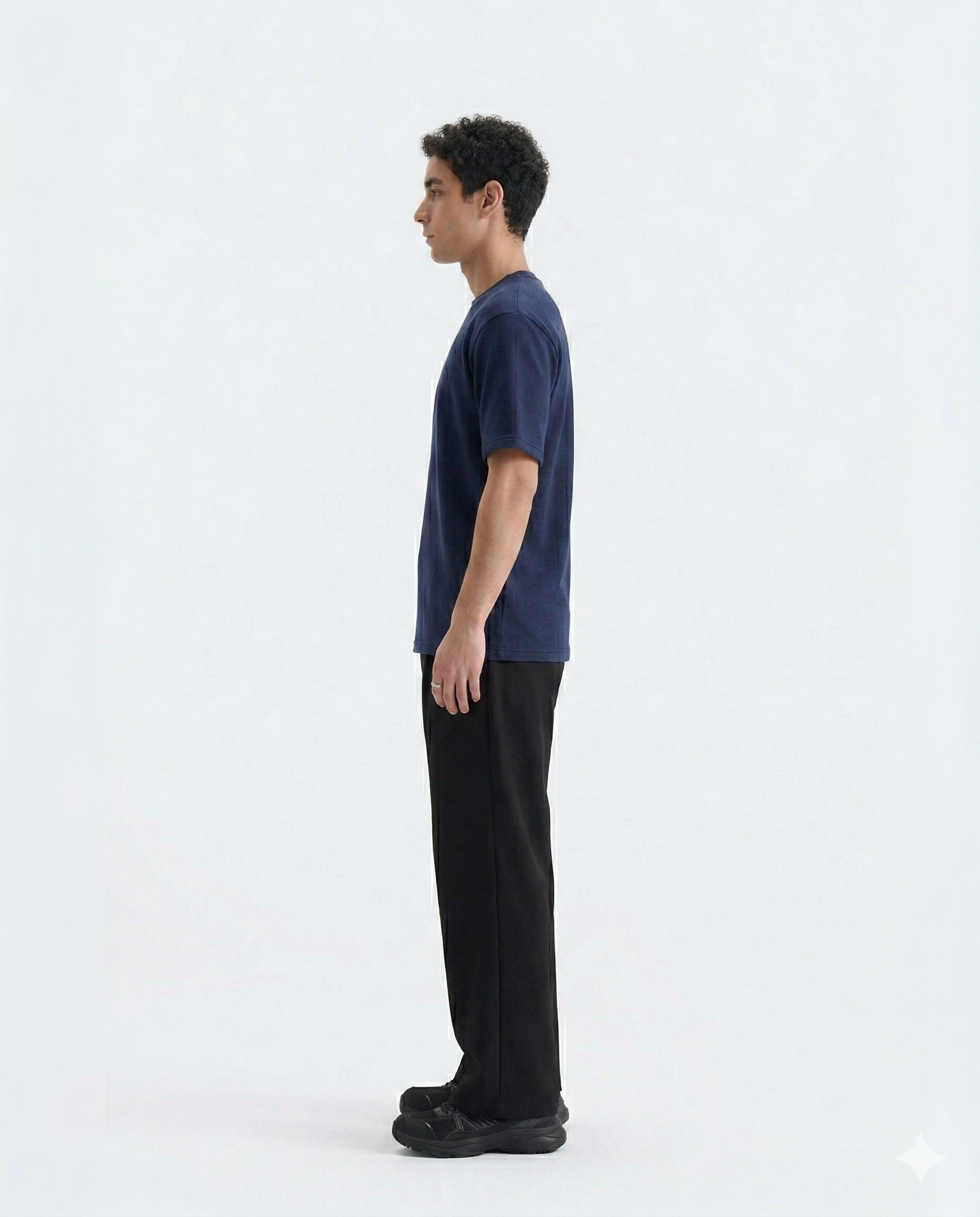 Crew Neck Tee - Navy