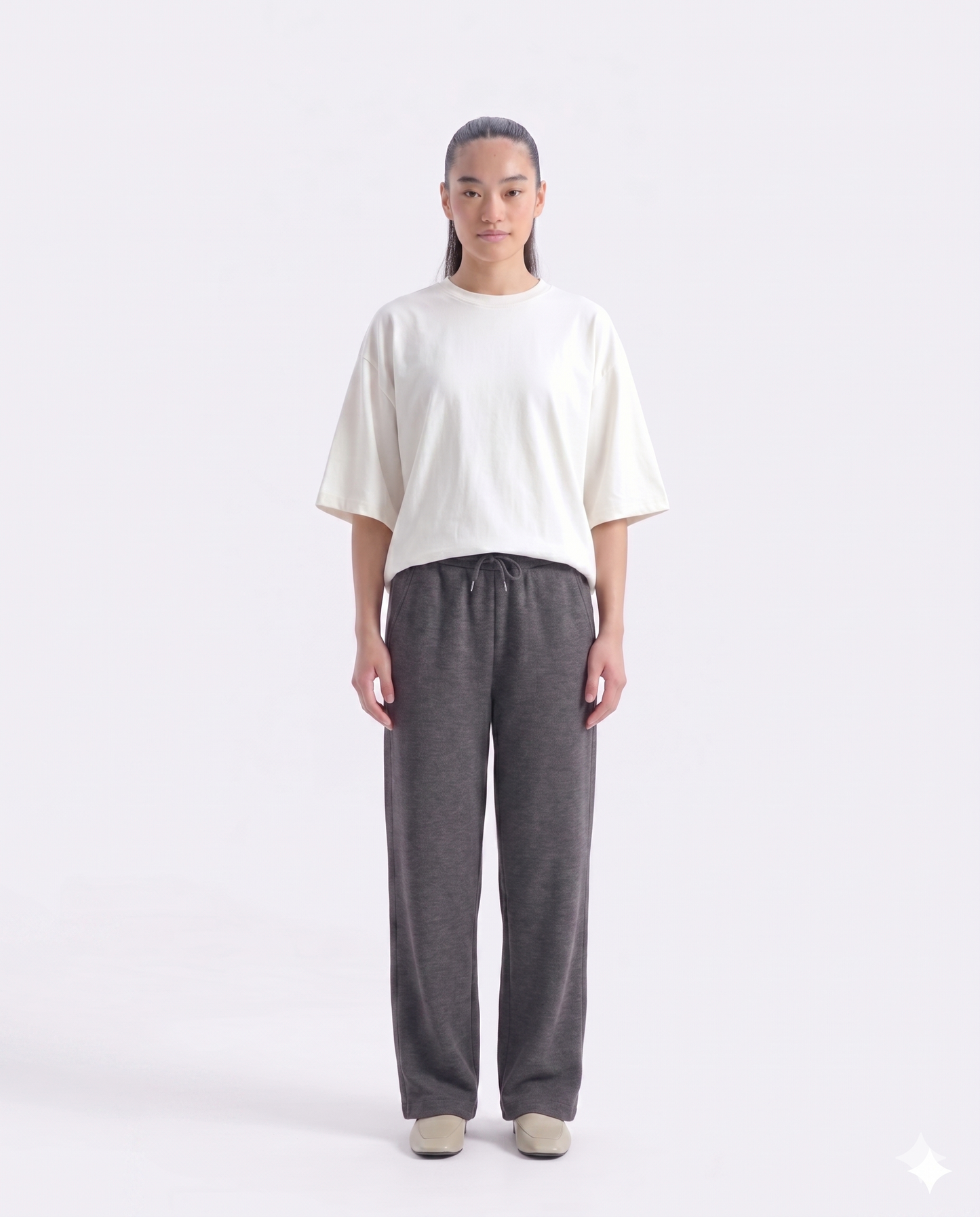 Comfort Straight Trouser-Charcoal Grey