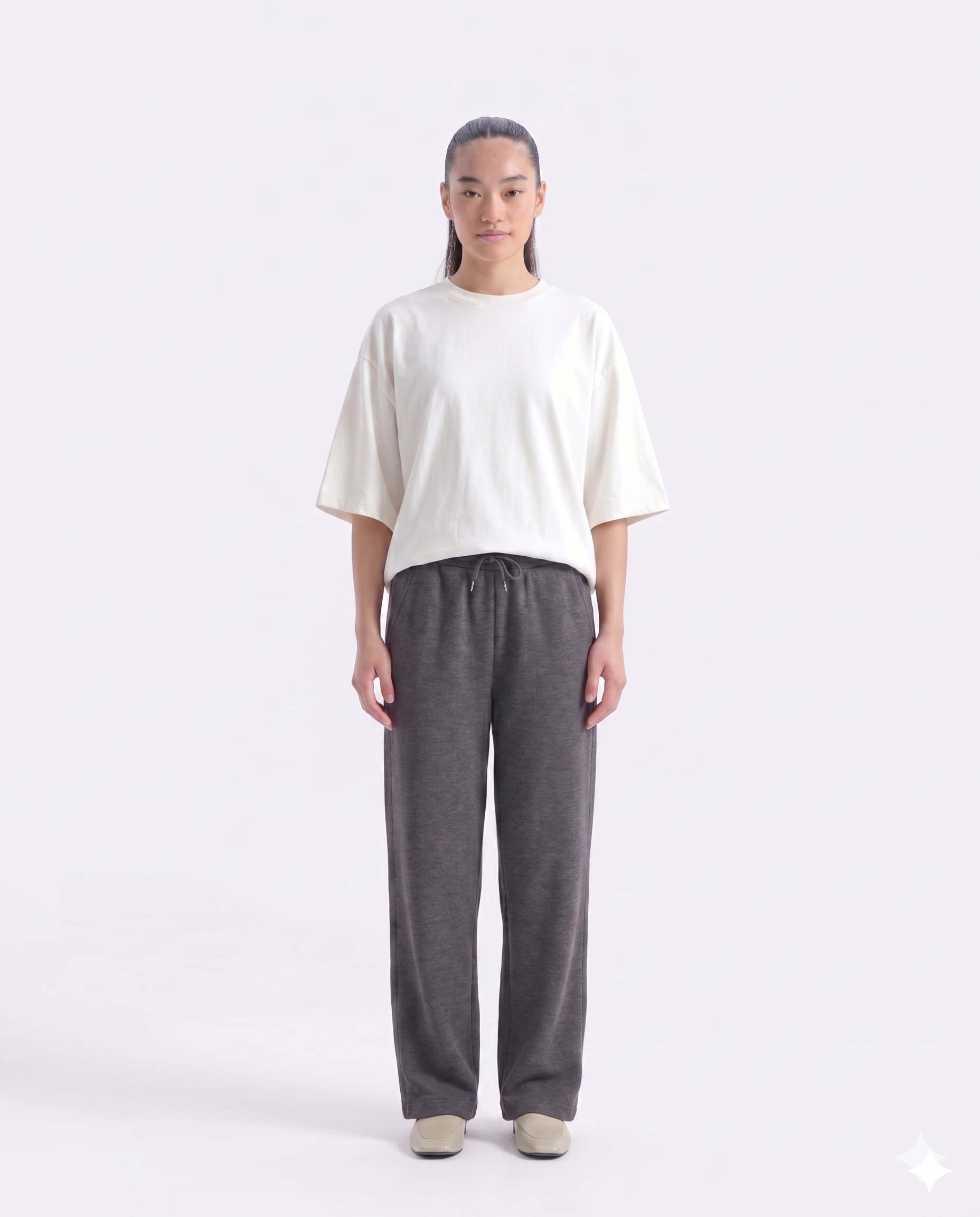 Comfort Straight Trouser-Charcoal Grey