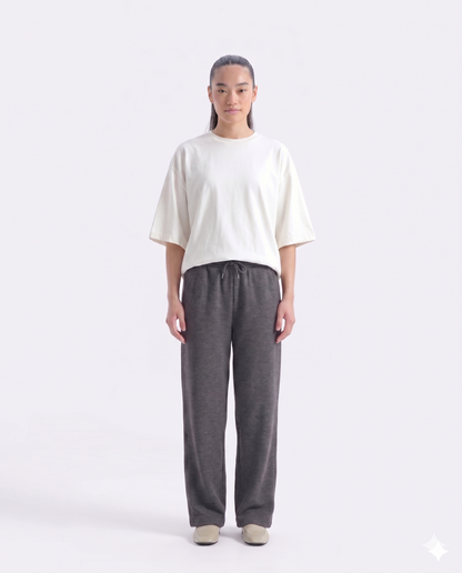 Comfort Straight Trouser-Charcoal Grey