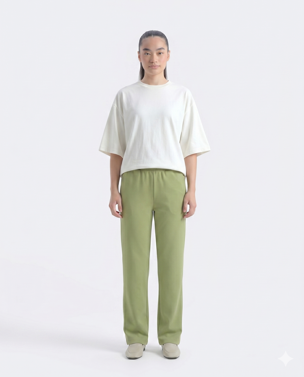 Comfort Straight Trouser-Olive