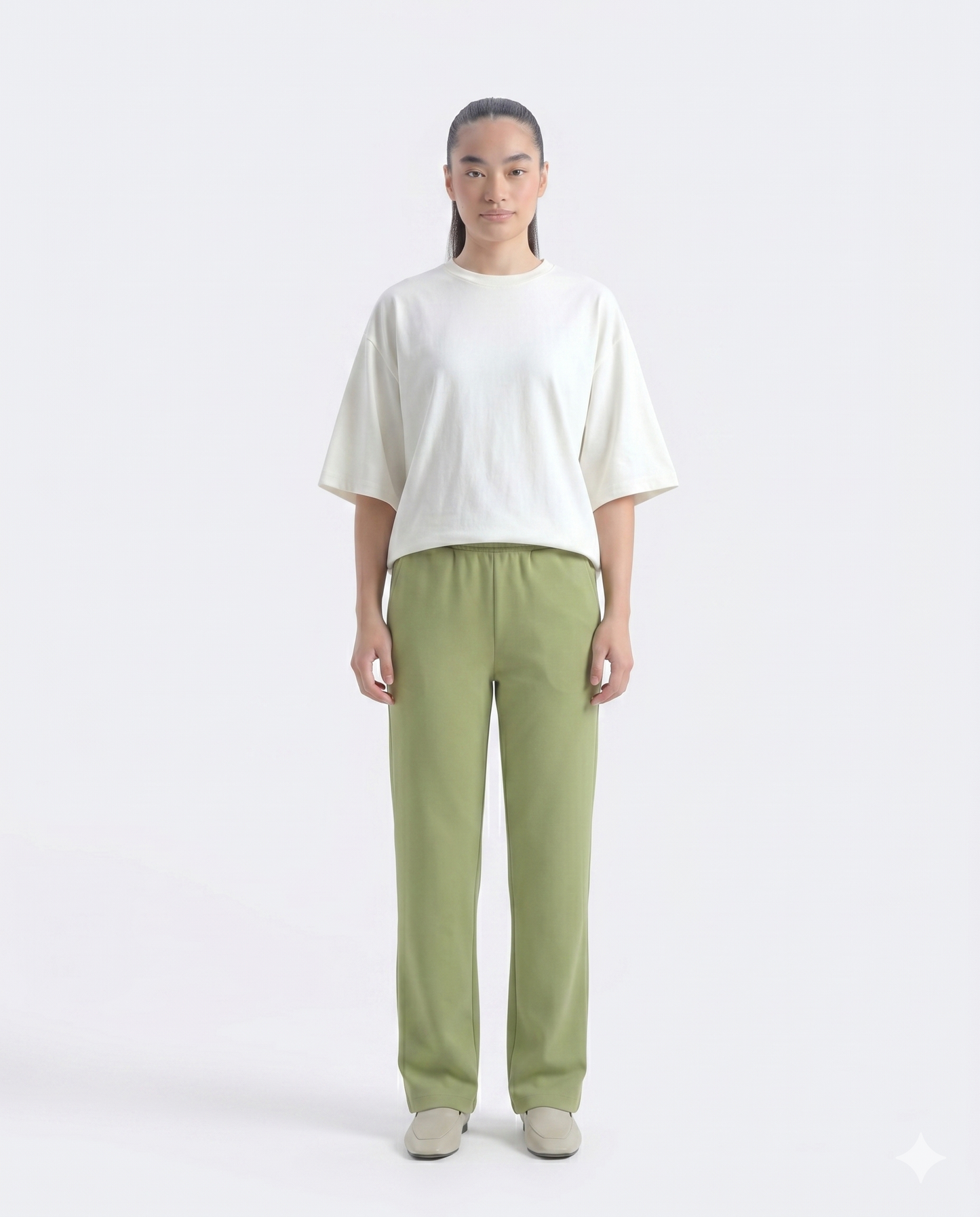 Comfort Straight Trouser-Olive