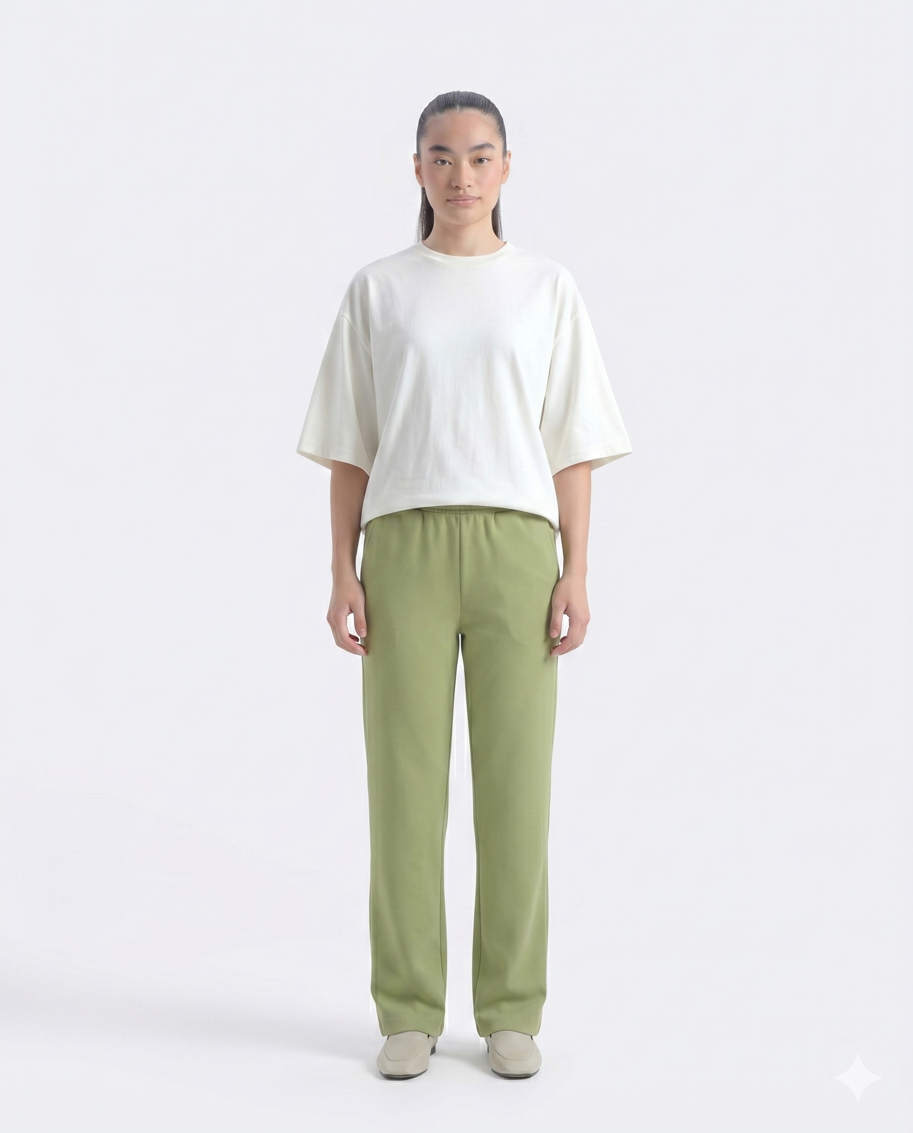 Comfort Straight Trouser-Olive