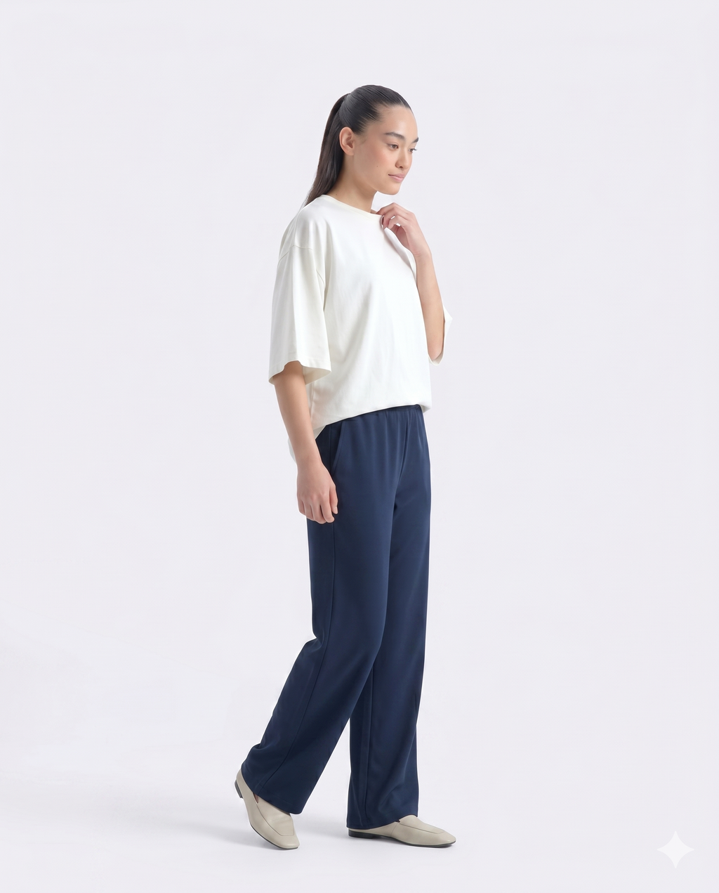 Comfort Straight Trouser-Navy