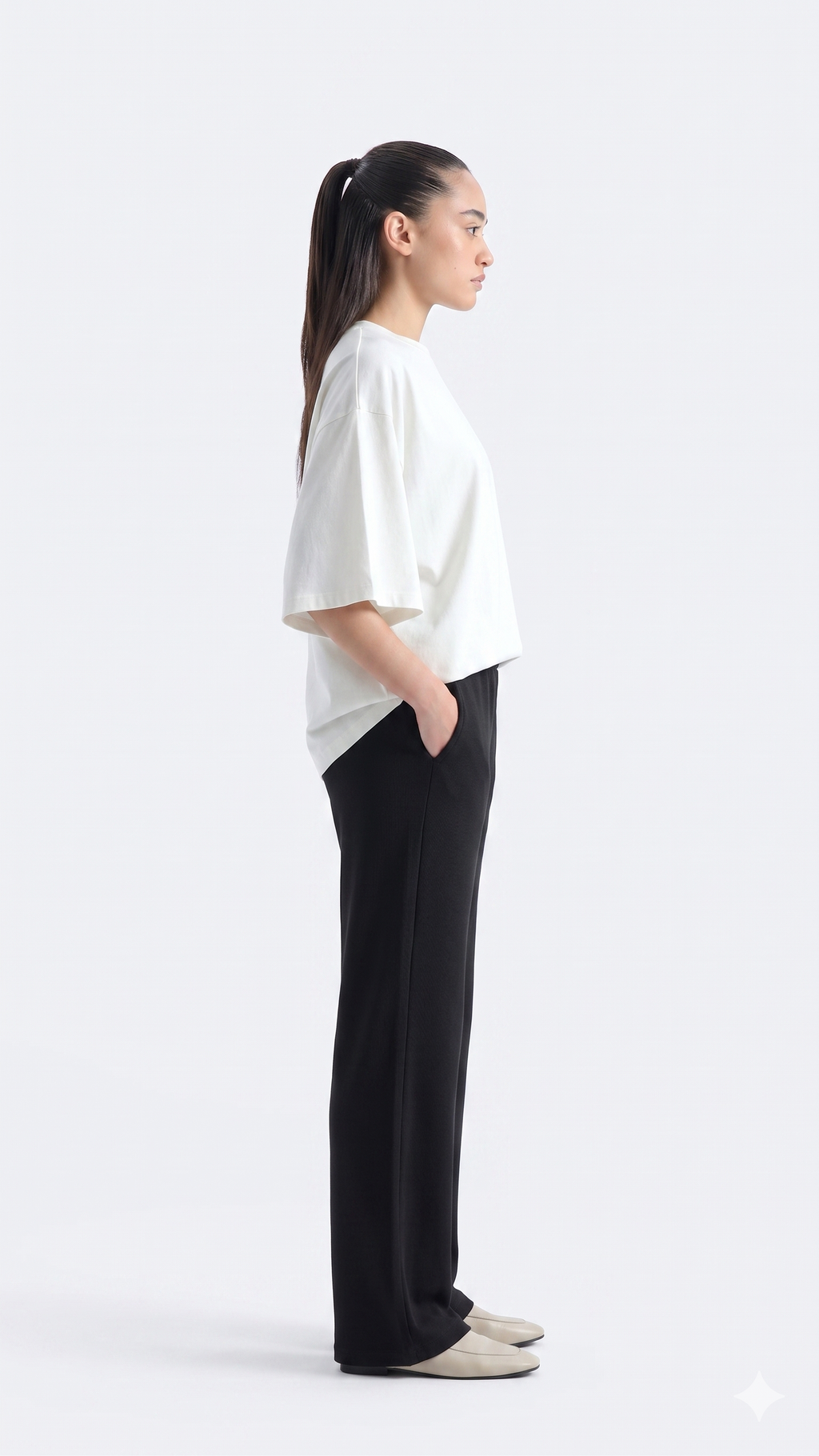 Comfort Straight Trouser-Black