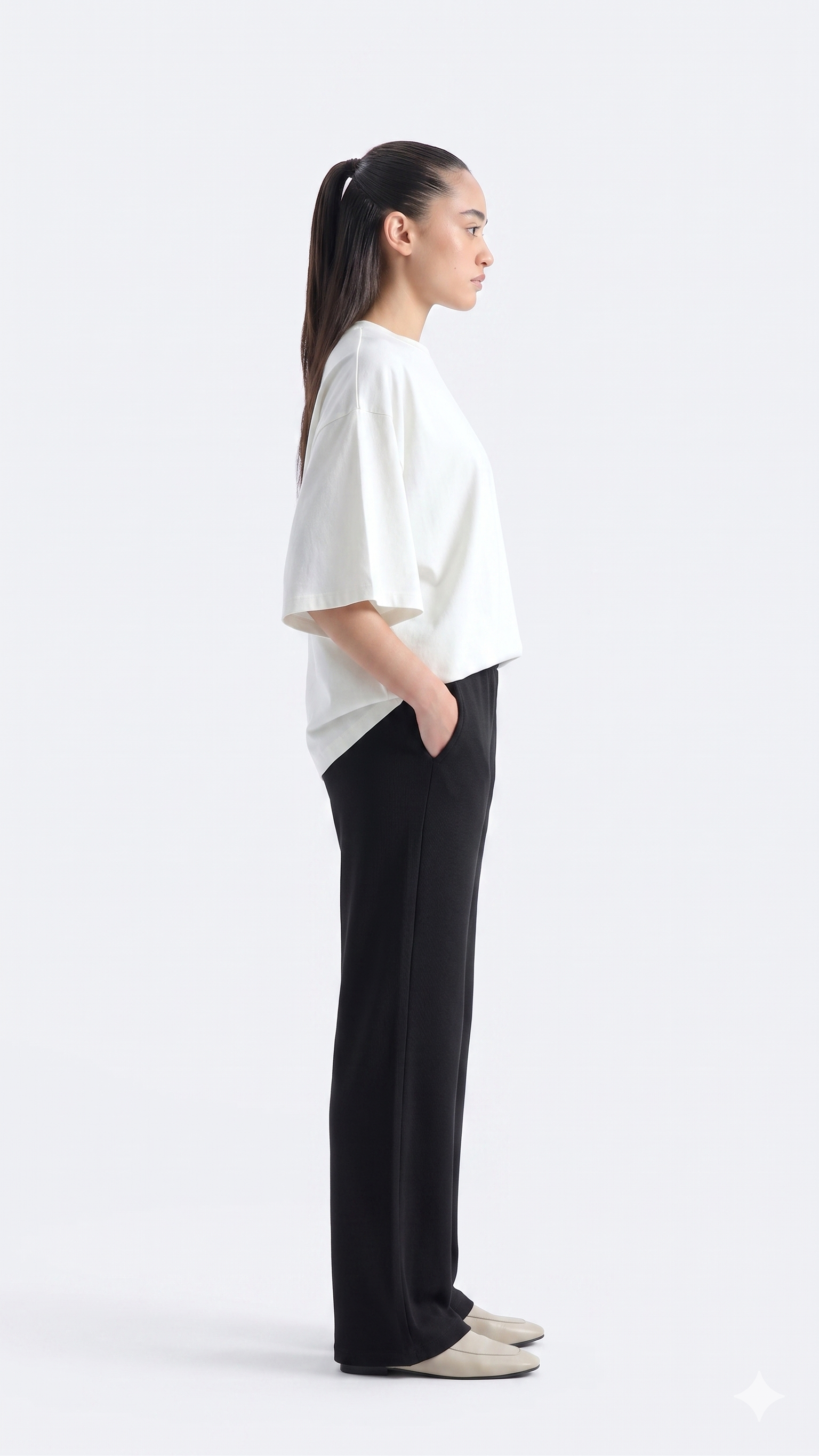 Comfort Straight Trouser-Black