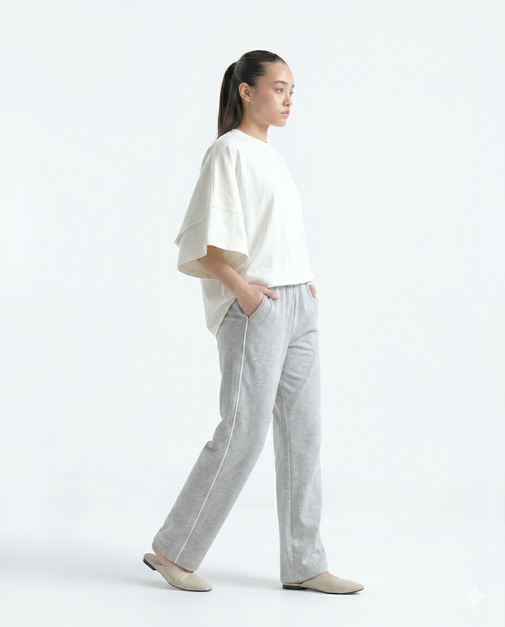 SoftStride Terry Trouser - Heather Grey