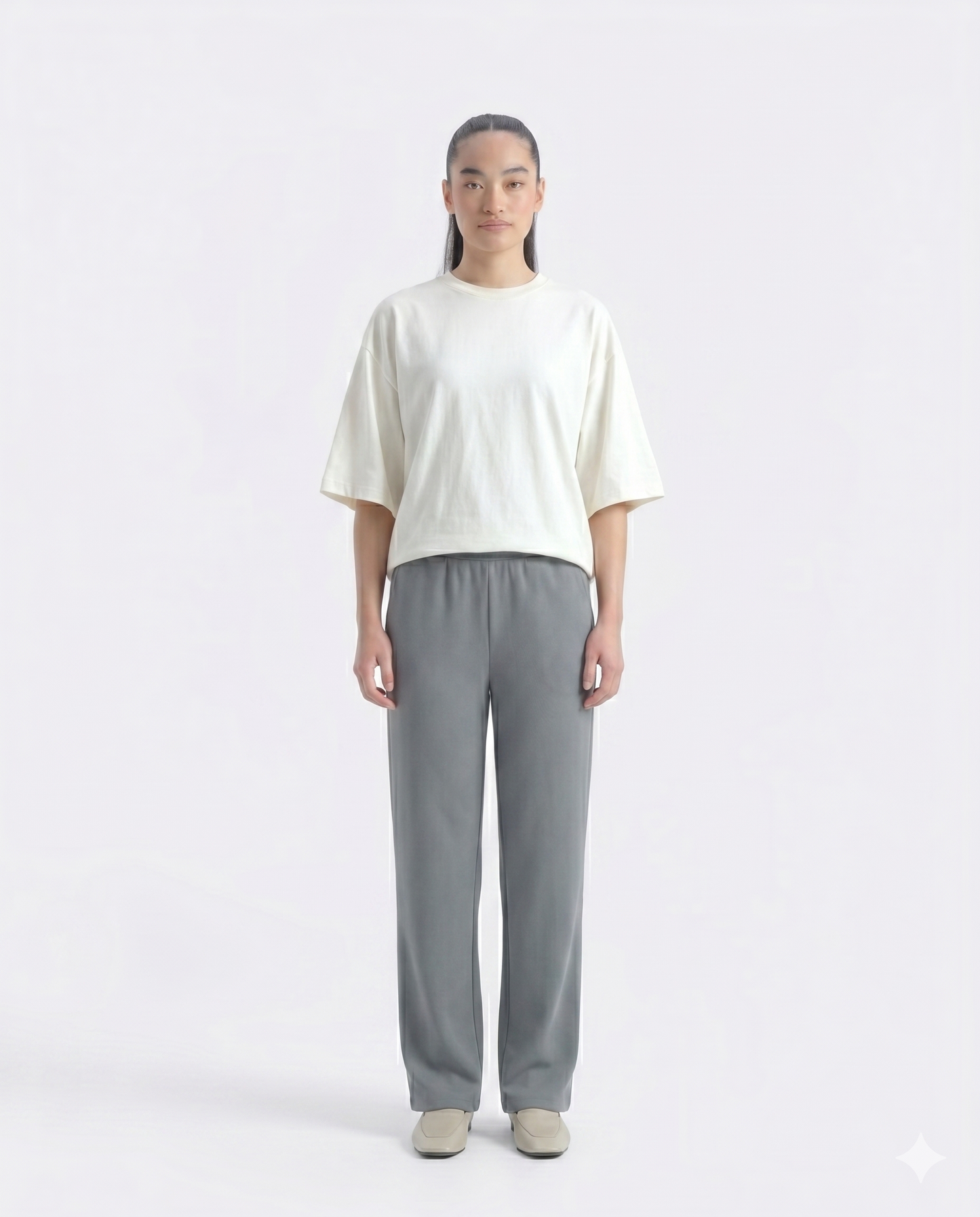 Comfort Straight Trouser-Grey