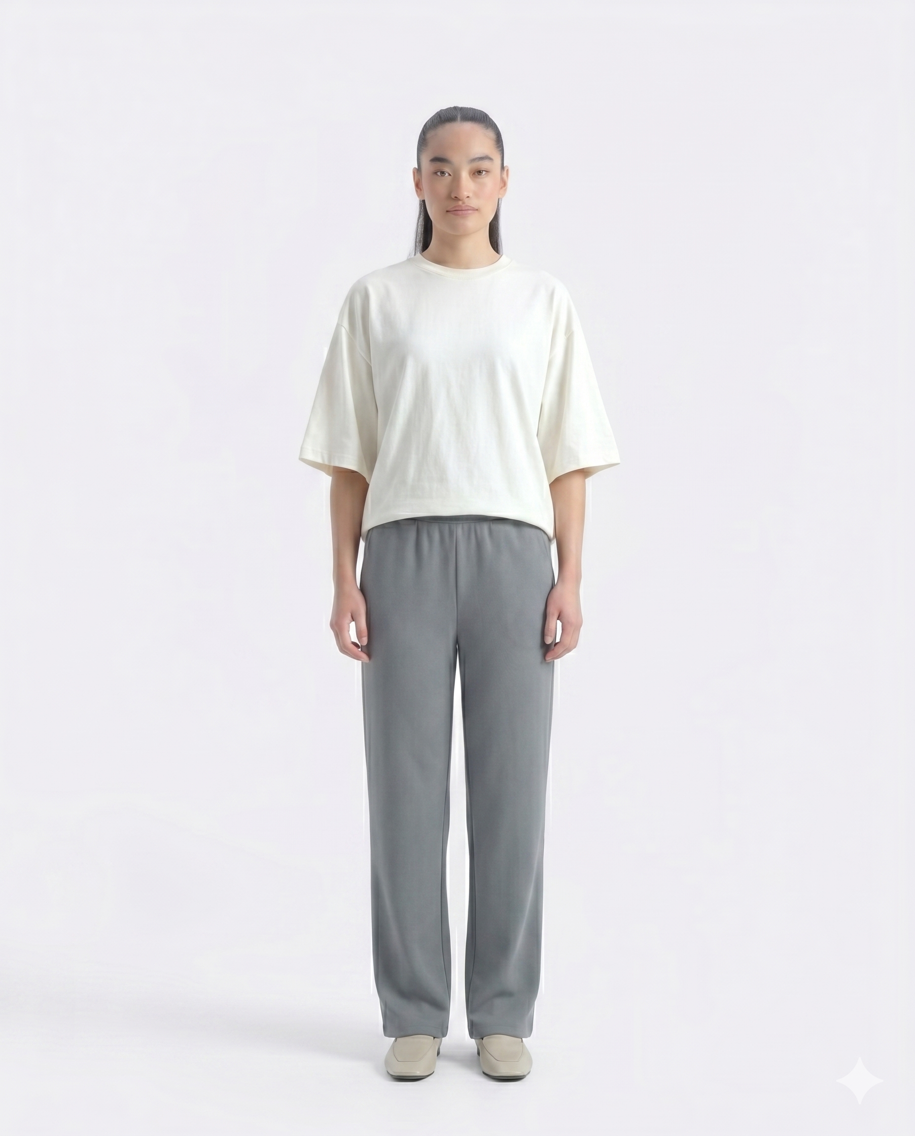 Comfort Straight Trouser-Grey
