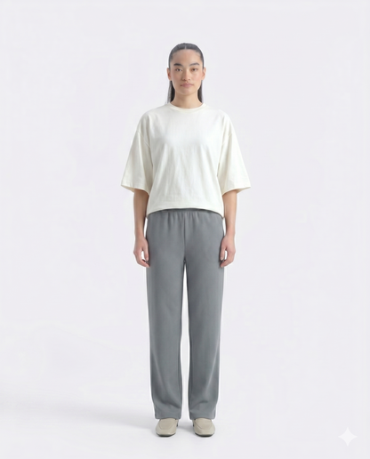 Comfort Straight Trouser-Grey