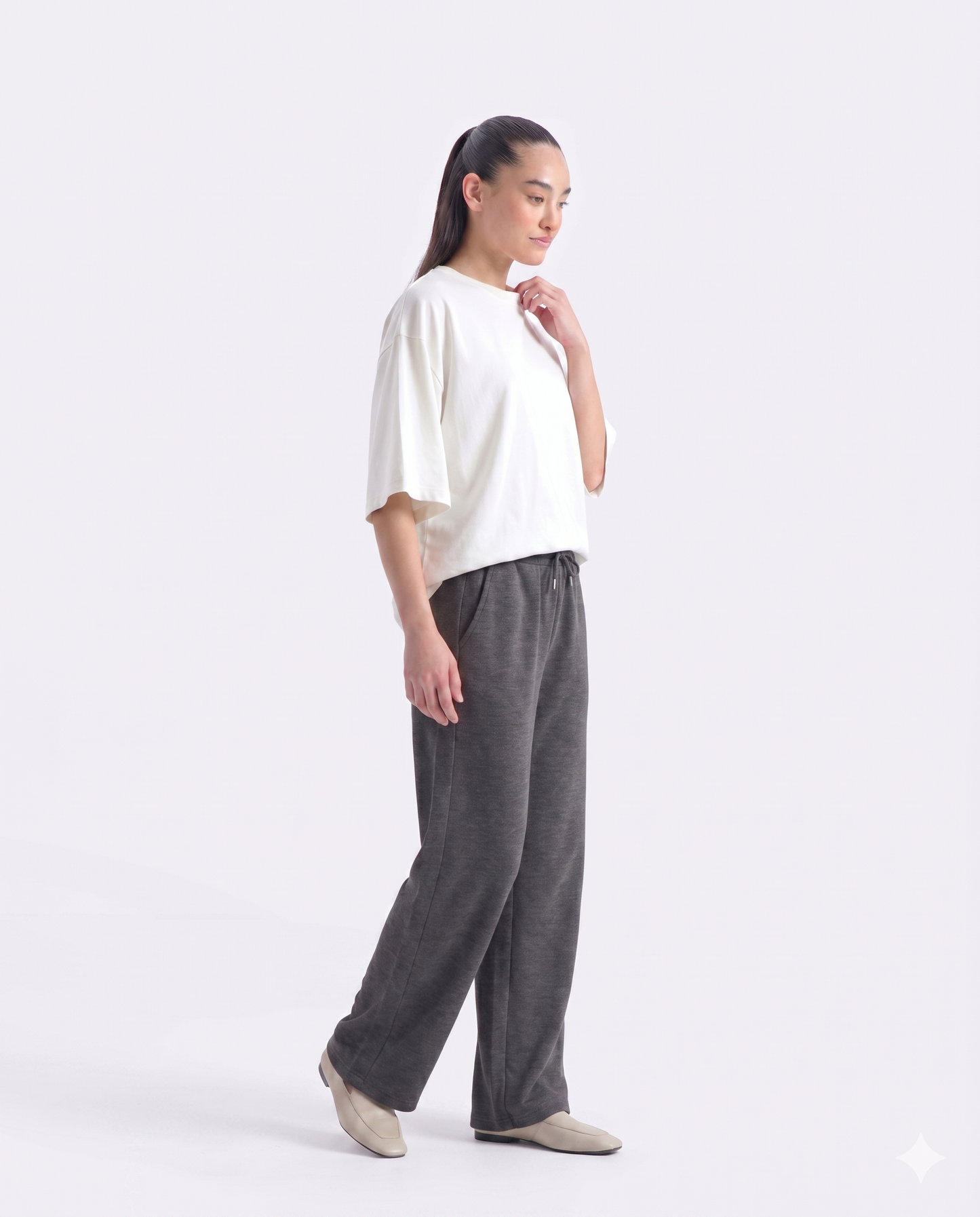 Comfort Straight Trouser-Charcoal Grey