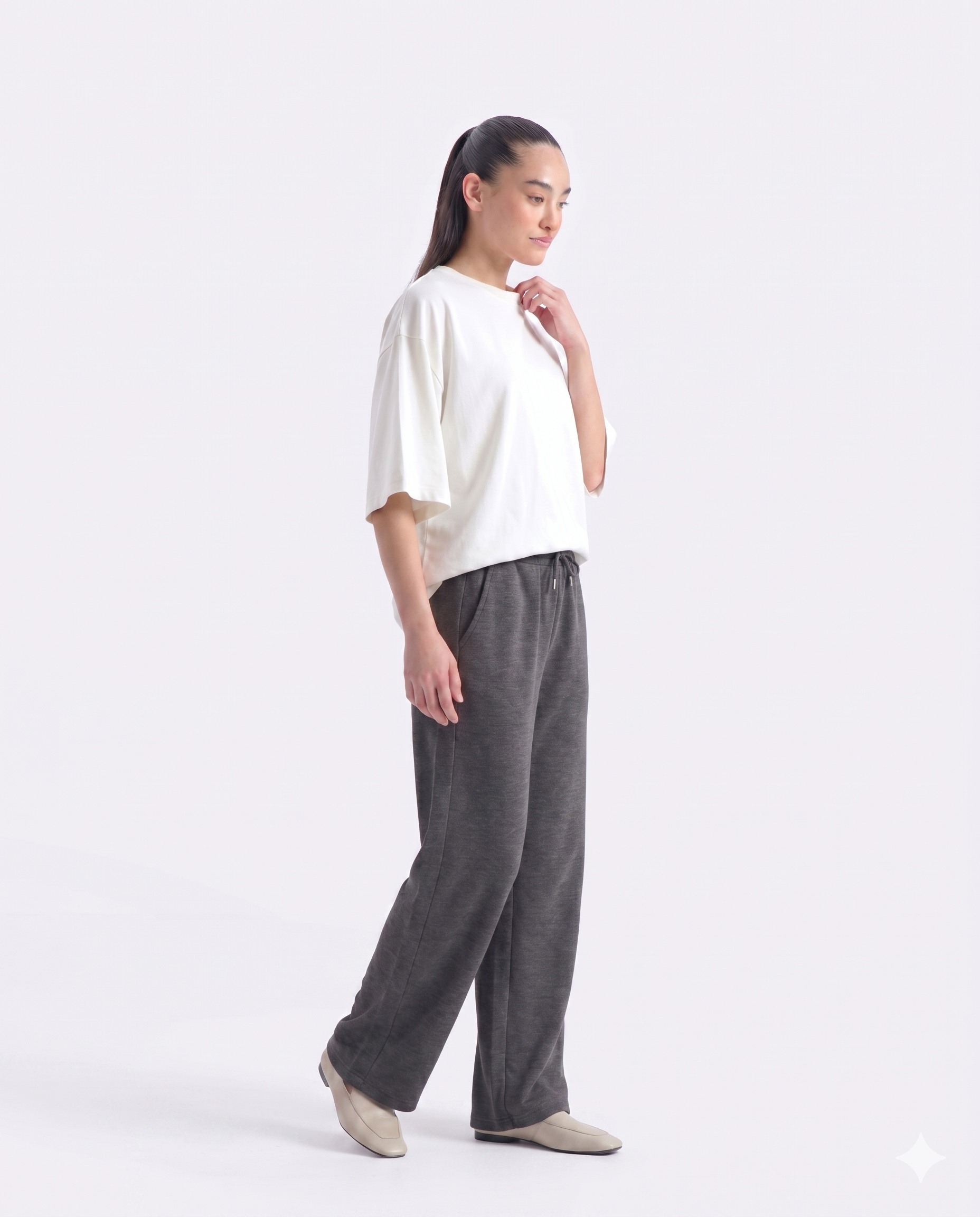 Comfort Straight Trouser-Charcoal Grey
