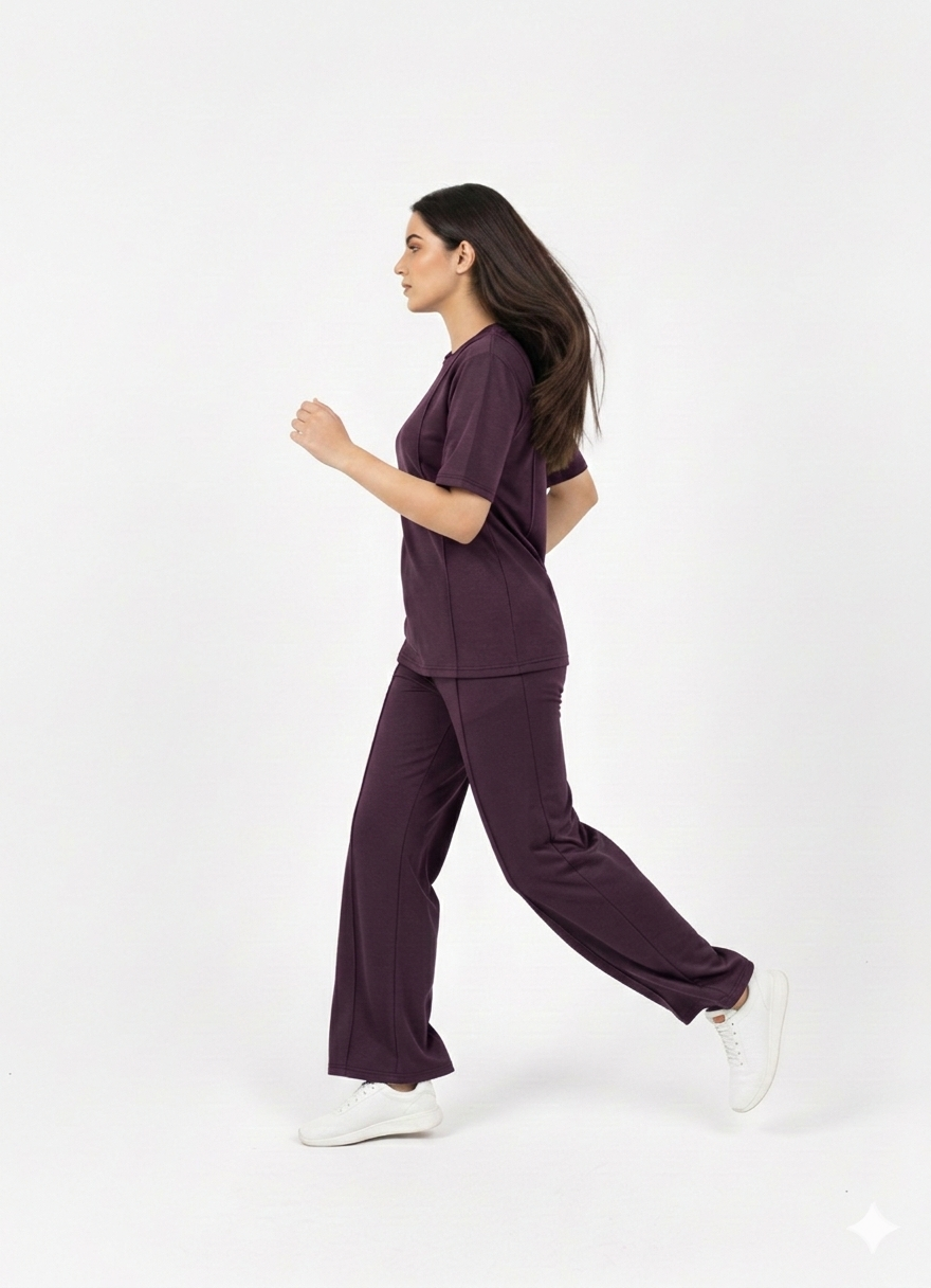 Dark plum purple Ease Set