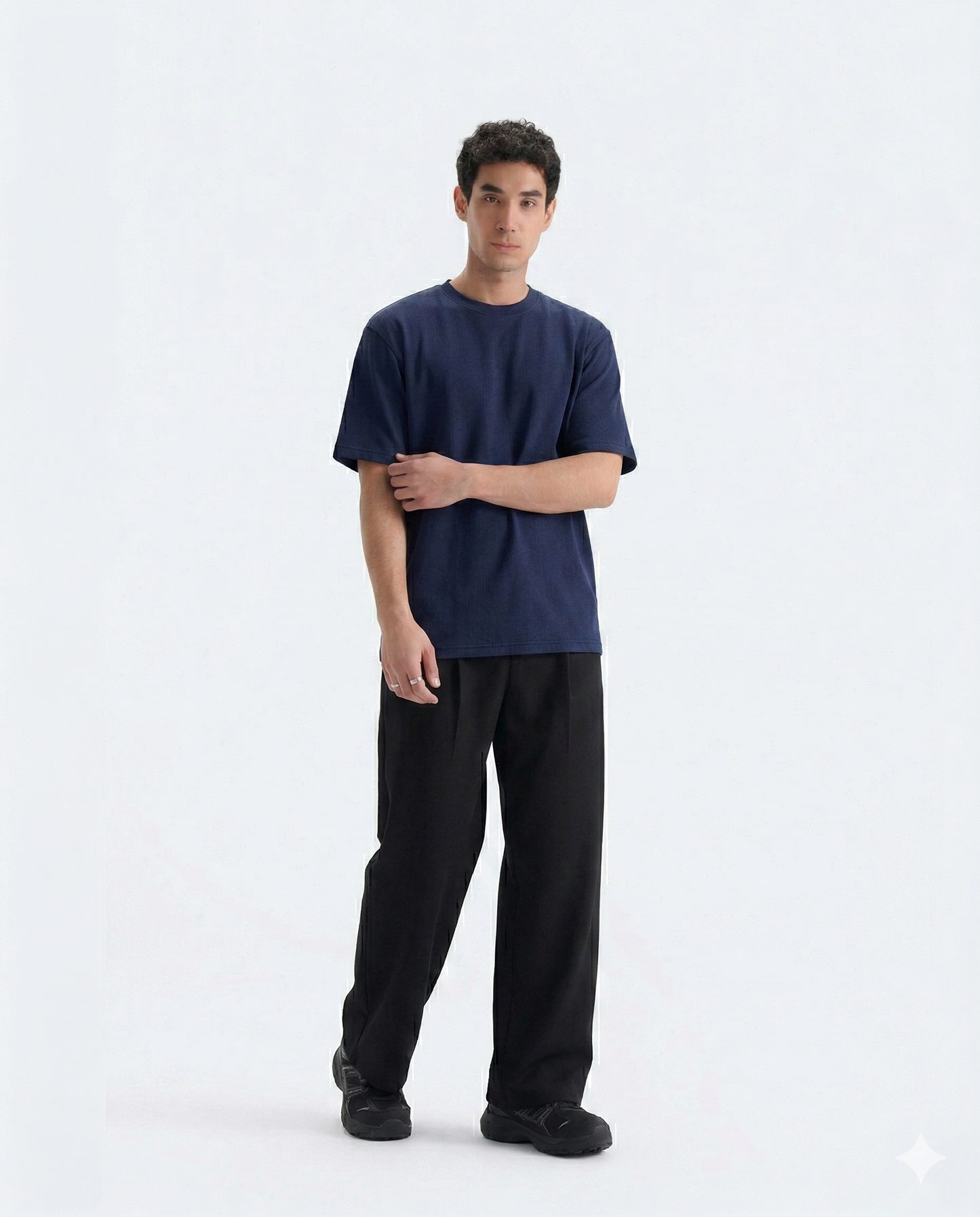 Crew Neck Tee - Navy